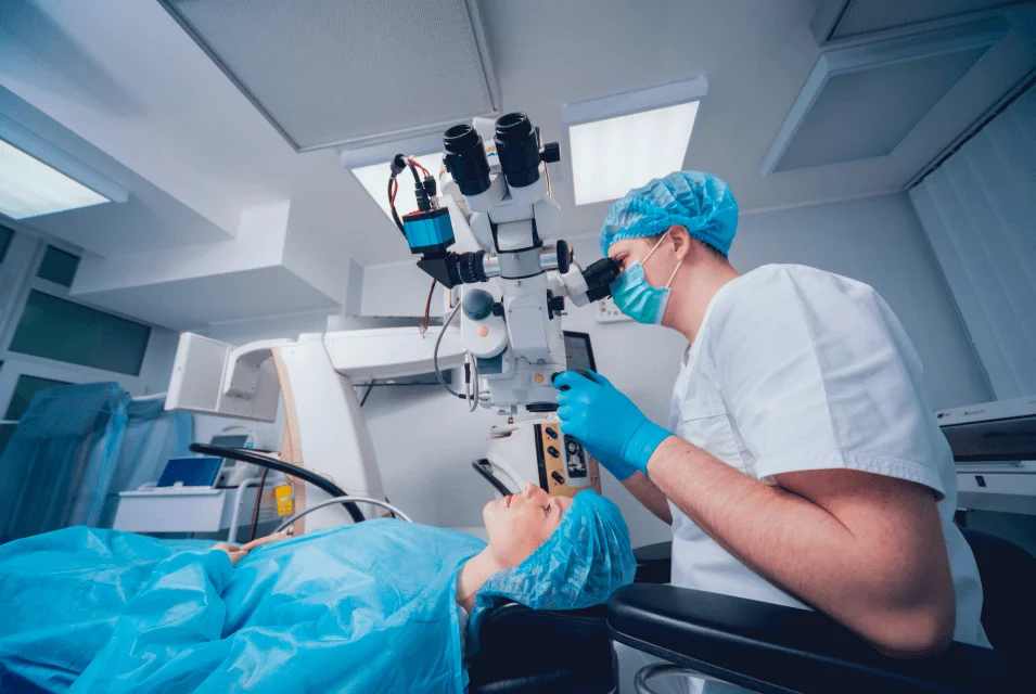 performing refraction errors surgery