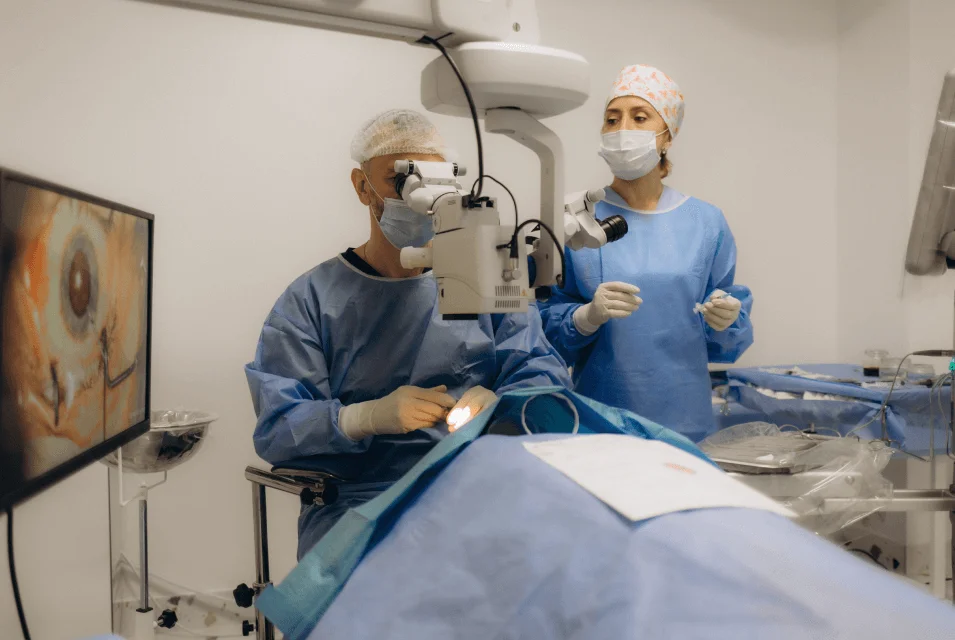 performing refraction errors surgery