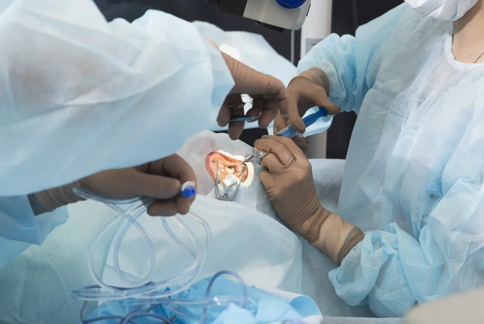 performing cataract surgery by experienced surgeons