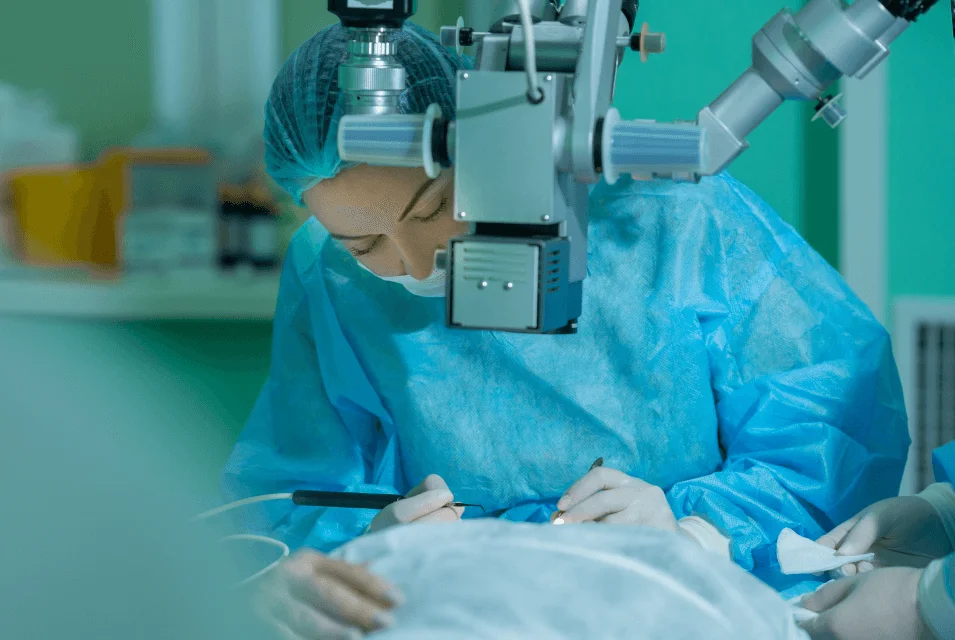 performing corneal surgery