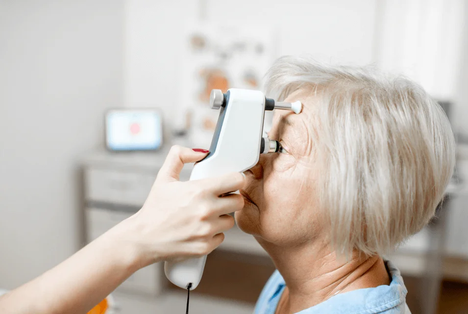 measuring eye pressure of a patient