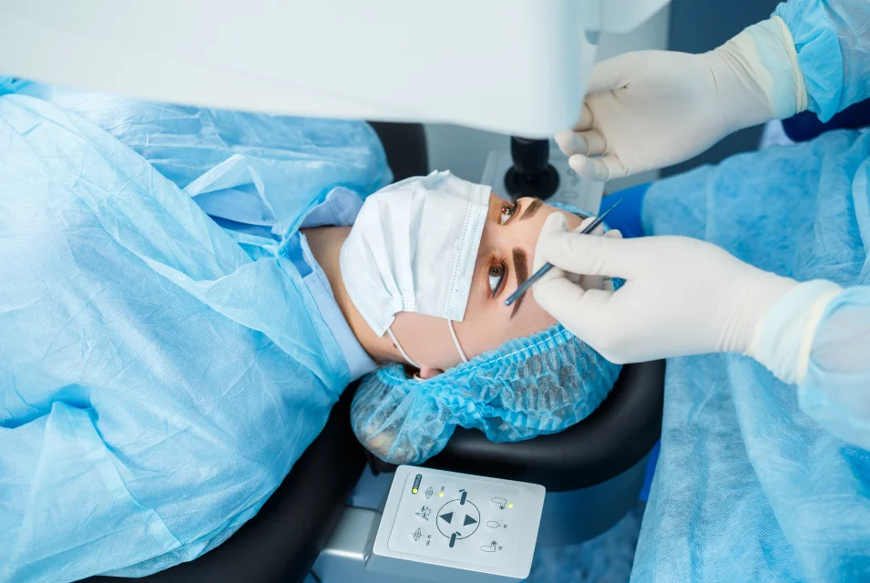 performing retinal surgery