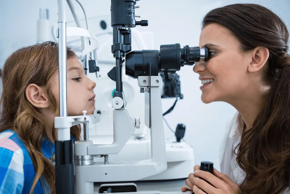testing the vision of a child