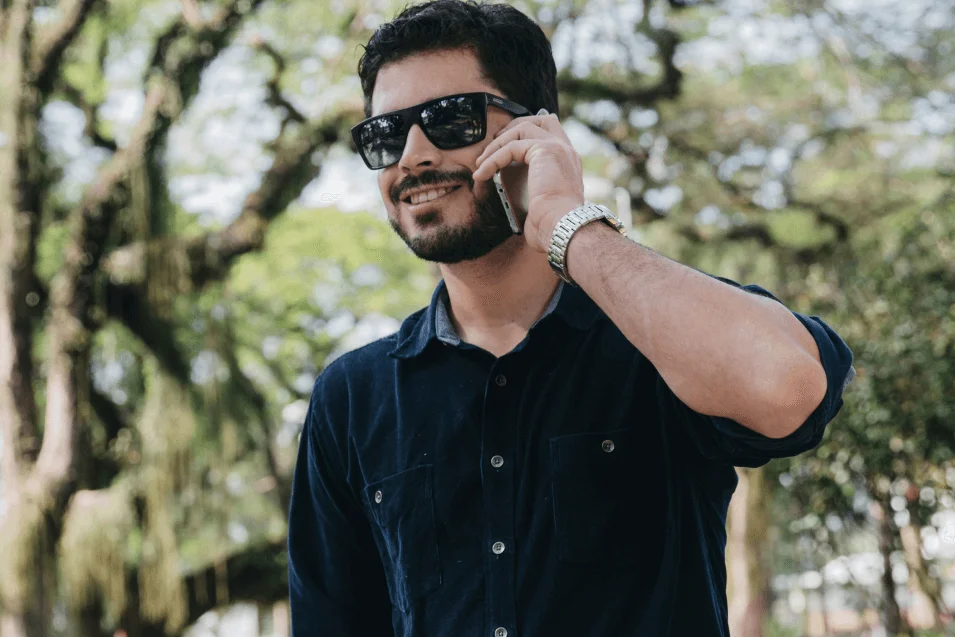 male wearing sunglasses