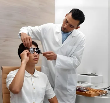 Vasan eye hospital - optician with male patient